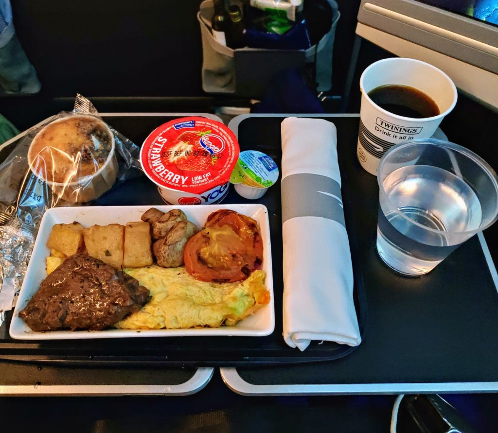 British Airways' Breakfast - don't move anything!